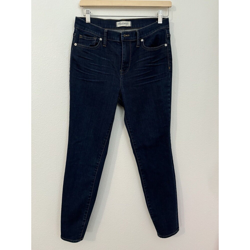 Madewell High Riser Skinny Jeans Women's Dark Wash Stretch Denim Size 30 Blue